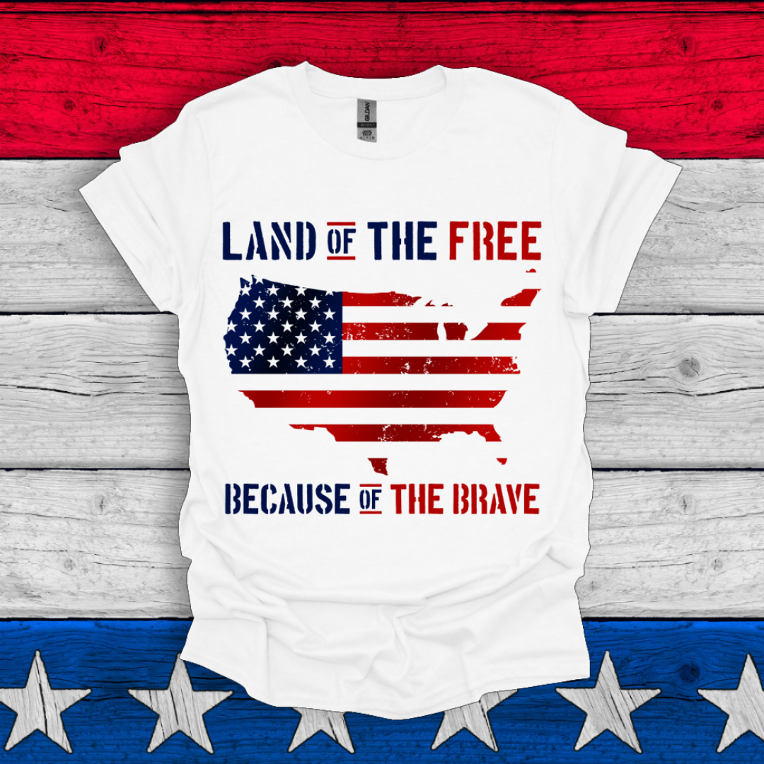 Land of the Free Because of the Brave Unisex T Shirt