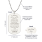 To My Man, I Want All My Lasts To Be With You, Engraved Dog Tag Necklace