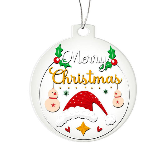 Festive Cheer Merry Christmas Ornament