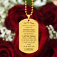 To My Man, I Want All My Lasts To Be With You, Engraved Dog Tag Necklace