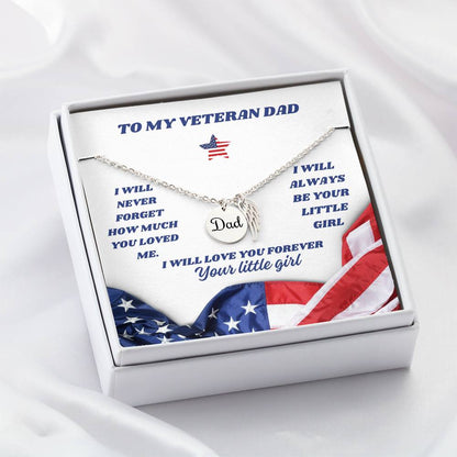 To My Veteran Dad - Memorial Necklace