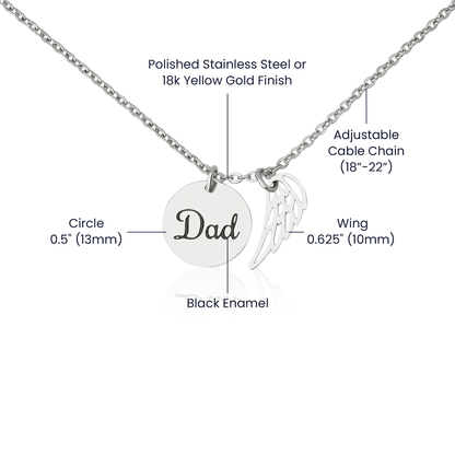 To My Veteran Dad - Memorial Necklace