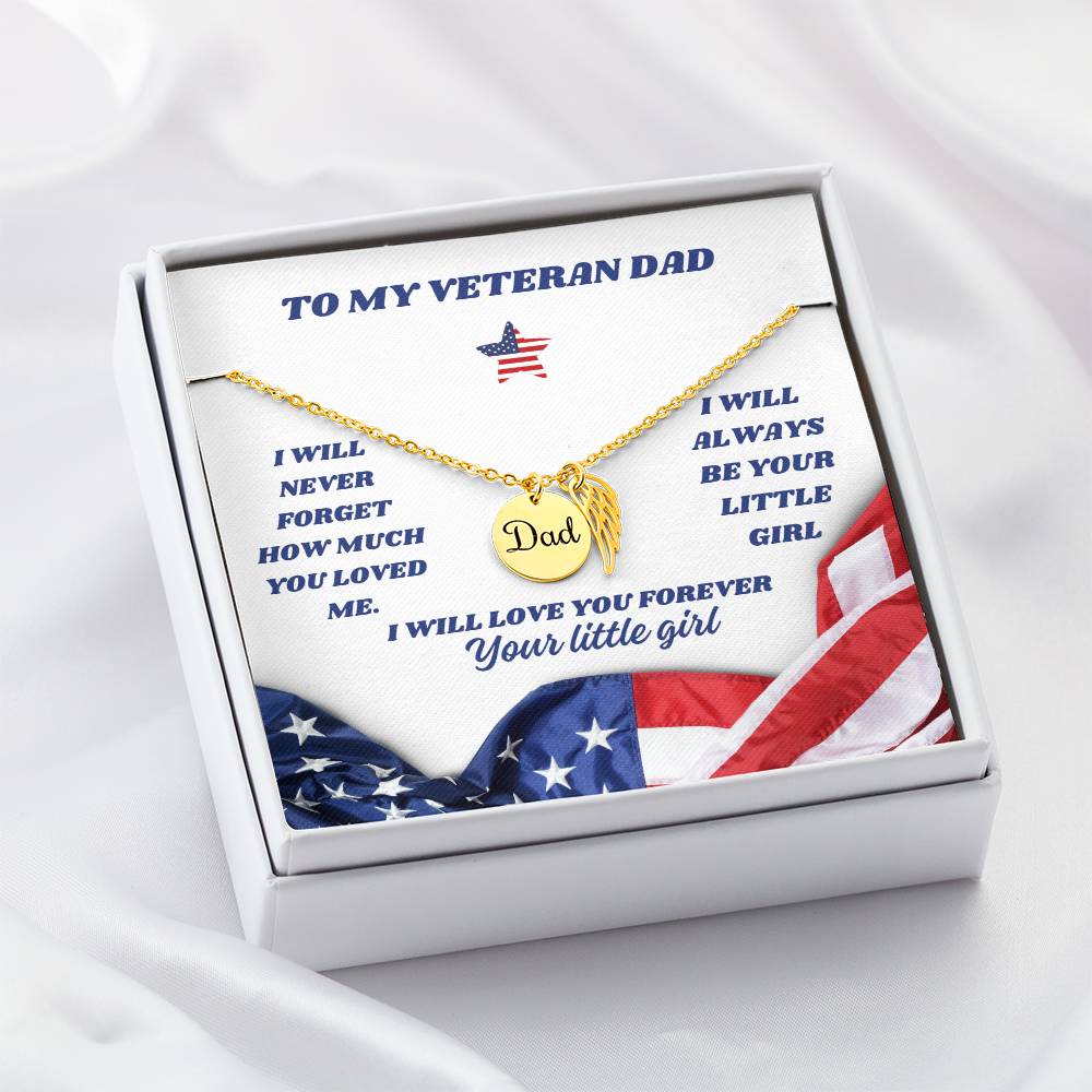 To My Veteran Dad - Memorial Necklace