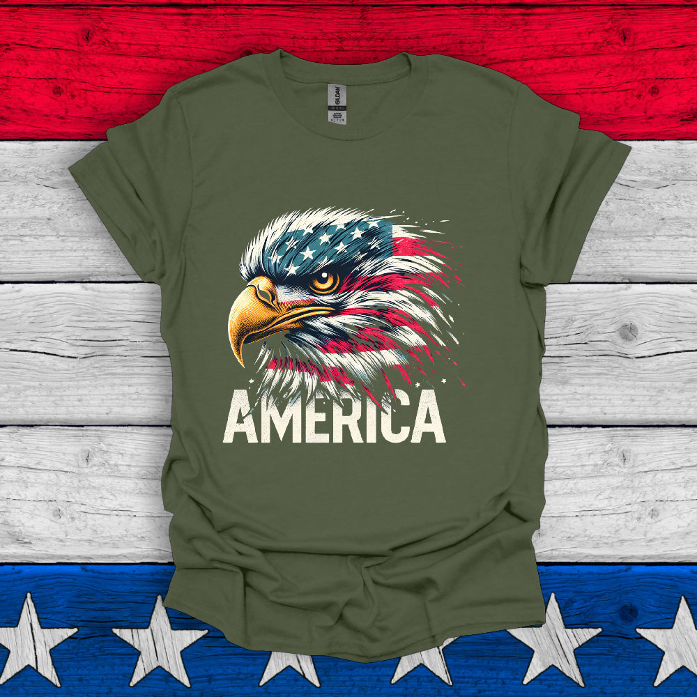 American Eagle US Flag Unisex T Shirt